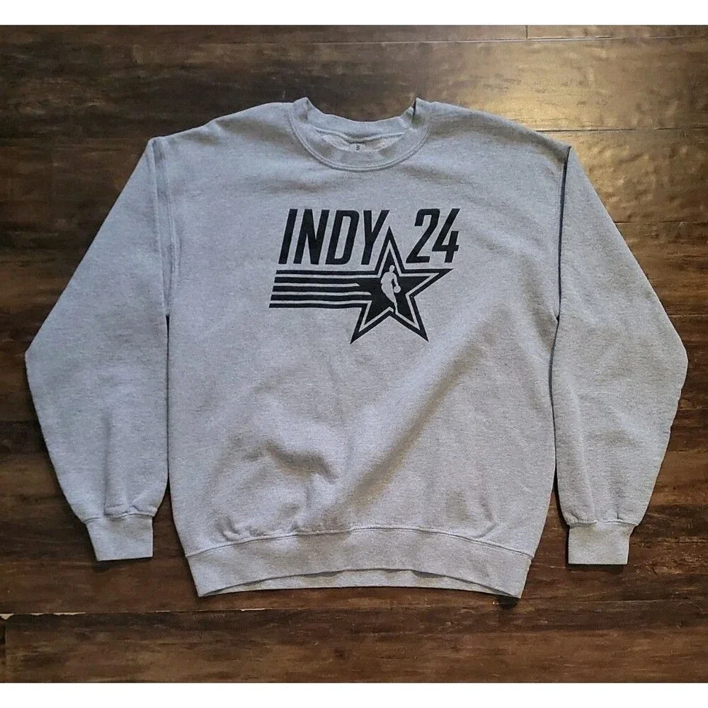 NBA All-Star Game 2024 Medium Gray Indiana Pacers Indy Crewneck Sweatshirt